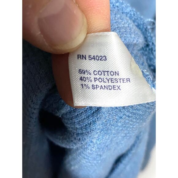 Gap Vintage Fall 2008 Waffle Knit Long Sleeve Light Blue Shirt Mens XL Stretch - Picture 6 of 7